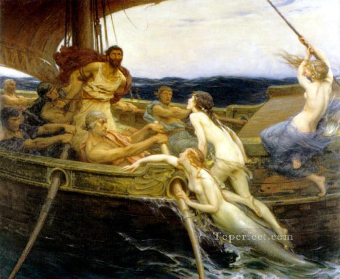 James Ulysses and the Sirens Herbert James Draper Oil Paintings